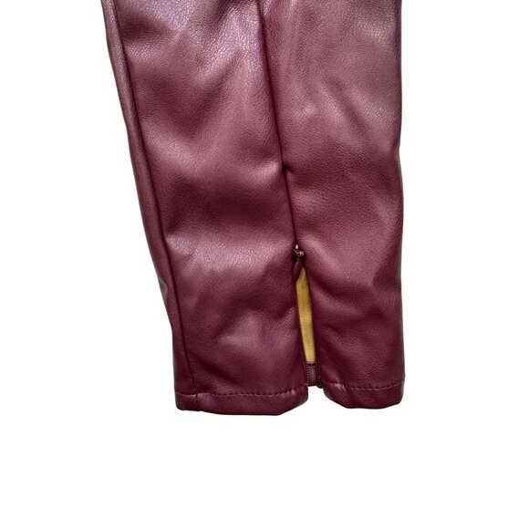 Sofia Jeans By Sofia Vergara Rosa Jegging Size 4 Burgundy Faux Leather - Picture 7 of 12